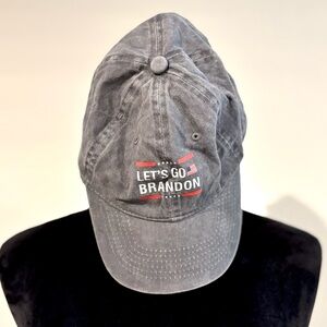 Lets Go Brandon Washed Denim Baseball Cap